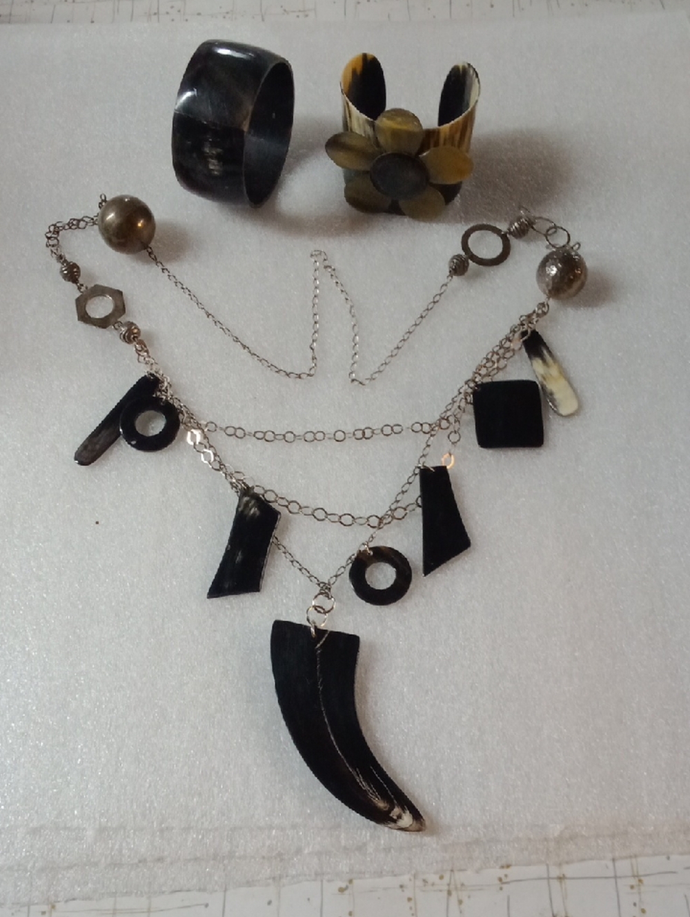 Natural Water Buffalo Horn Set #A476